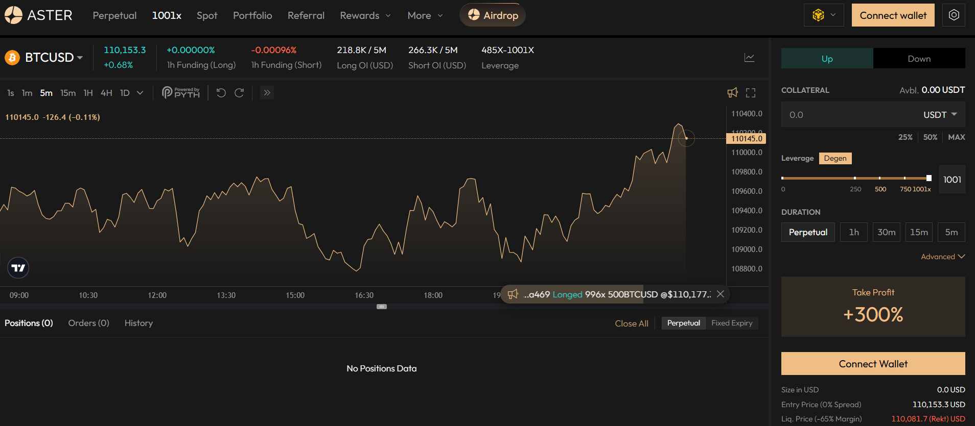 Asterdex Charting Tools
